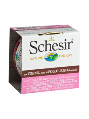 SCHESIR GATO ATUM COM FILETE DE FRANGO E ARROZ AO NATURAL 85GR